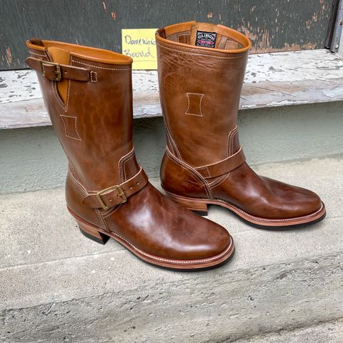 Clinch Engineer Boots 11-Inch Height in Natural Horsebutt