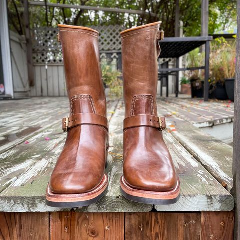 Clinch Engineer Boots 11-Inch Height in Natural Horsebutt