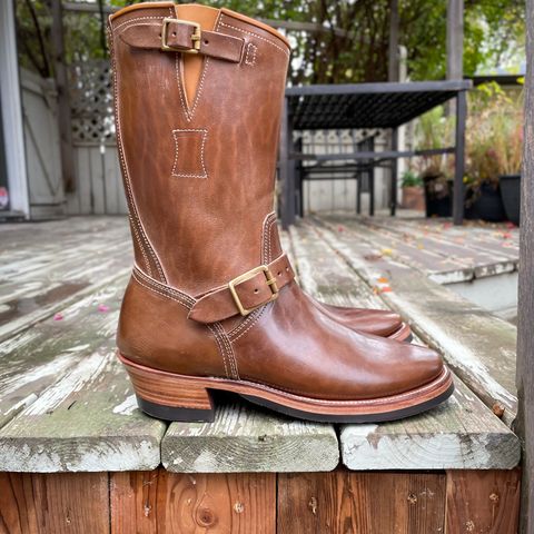 Clinch Engineer Boots 11-Inch Height in Natural Horsebutt
