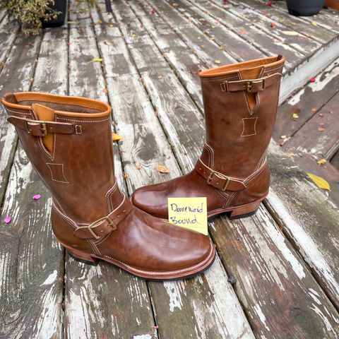 Clinch Engineer Boots 11-Inch Height in Natural Horsebutt