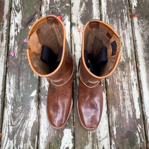Clinch Engineer Boots 11-Inch Height in Natural Horsebutt