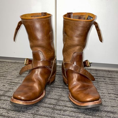 Clinch Engineer Boots 11-Inch Height in Natural Horsebutt