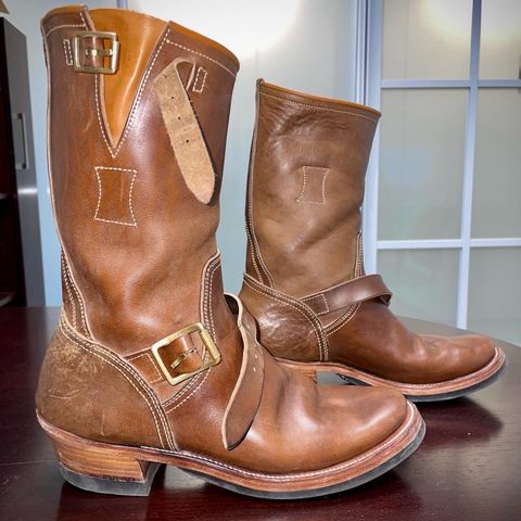 Clinch Engineer Boots 11-Inch Height in Natural Horsebutt