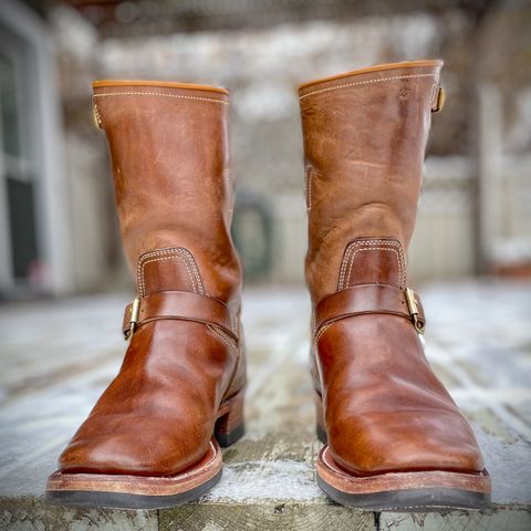 Clinch Engineer Boots 11-Inch Height in Natural Horsebutt