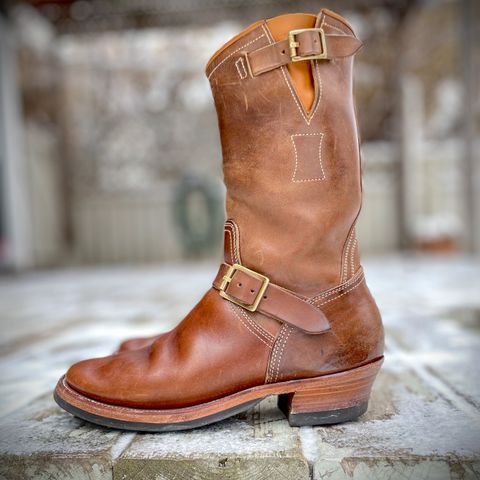 Clinch Engineer Boots 11-Inch Height in Natural Horsebutt