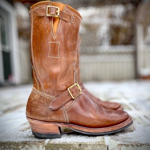 Clinch Engineer Boots 11-Inch Height in Natural Horsebutt