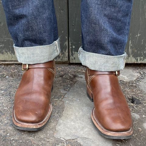 Clinch Engineer Boots 11-Inch Height in Natural Horsebutt
