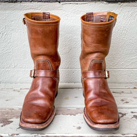 Clinch Engineer Boots 11-Inch Height in Natural Horsebutt
