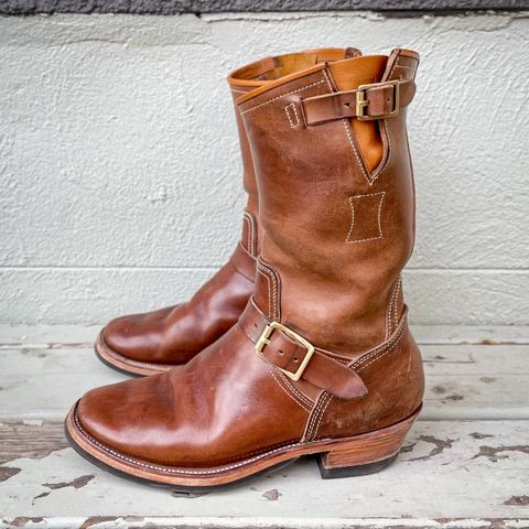 Clinch Engineer Boots 11-Inch Height in Natural Horsebutt
