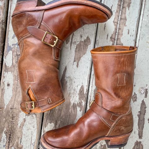 Clinch Engineer Boots 11-Inch Height in Natural Horsebutt