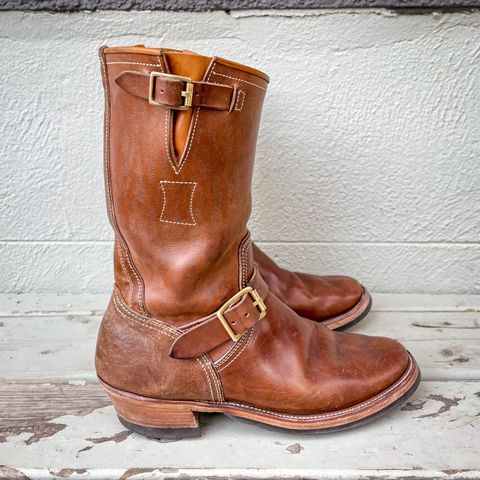 Clinch Engineer Boots 11-Inch Height in Natural Horsebutt