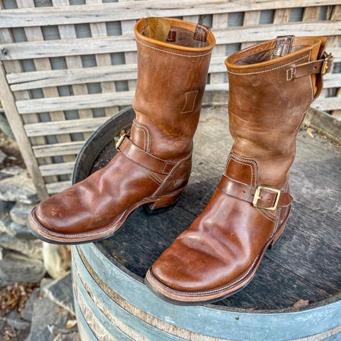 Clinch Engineer Boots 11-Inch Height in Natural Horsebutt