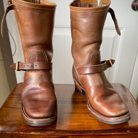 Clinch Engineer Boots 11-Inch Height in Natural Horsebutt