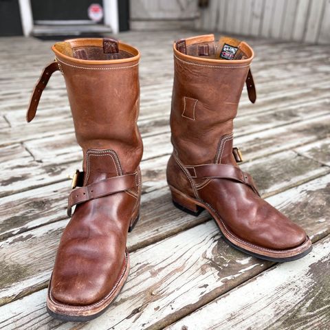 Clinch Engineer Boots 11-Inch Height in Natural Horsebutt