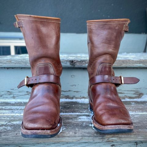 Clinch Engineer Boots 11-Inch Height in Natural Horsebutt