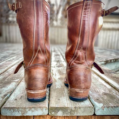 Clinch Engineer Boots 11-Inch Height in Natural Horsebutt
