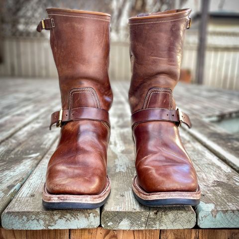 Clinch Engineer Boots 11-Inch Height in Natural Horsebutt
