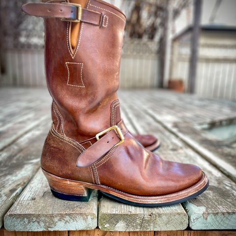 Clinch Engineer Boots 11-Inch Height in Natural Horsebutt