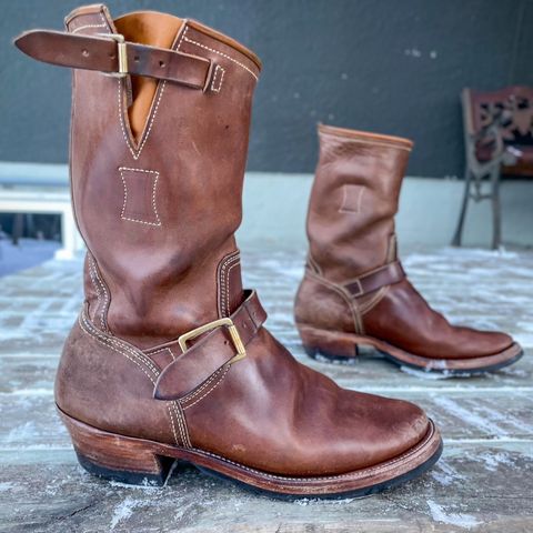 Clinch Engineer Boots 11-Inch Height in Natural Horsebutt