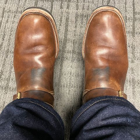 Clinch Engineer Boots 11-Inch Height in Natural Horsebutt