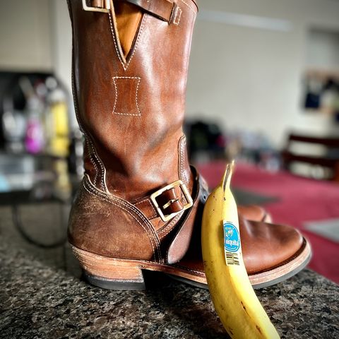 Clinch Engineer Boots 11-Inch Height in Natural Horsebutt