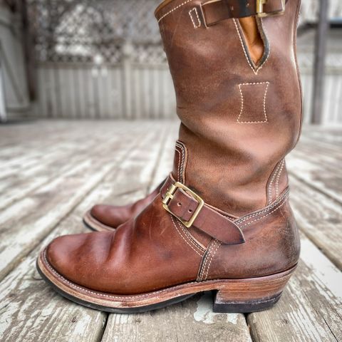 Clinch Engineer Boots 11-Inch Height in Natural Horsebutt