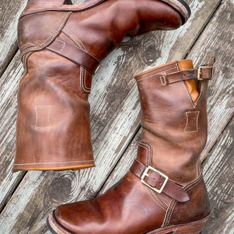Clinch Engineer Boots 11-Inch Height in Natural Horsebutt