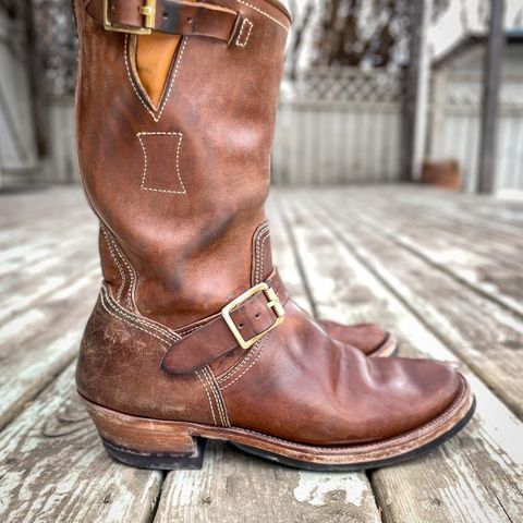 Clinch Engineer Boots 11-Inch Height in Natural Horsebutt
