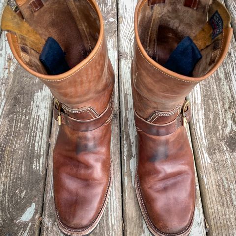 Clinch Engineer Boots 11-Inch Height in Natural Horsebutt