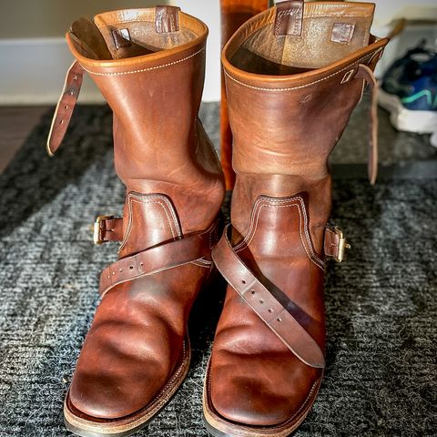Clinch Engineer Boots 11-Inch Height in Natural Horsebutt