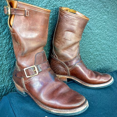 Clinch Engineer Boots 11-Inch Height in Natural Horsebutt