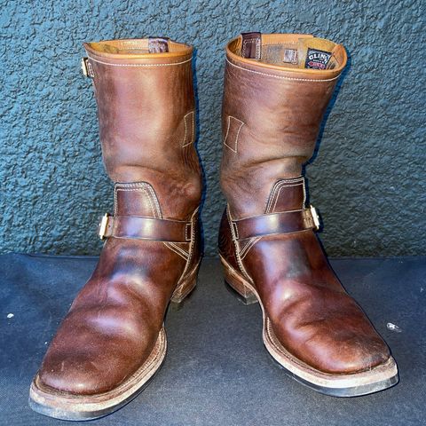 Clinch Engineer Boots 11-Inch Height in Natural Horsebutt