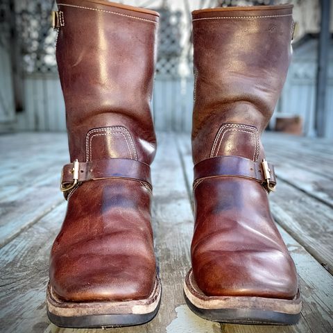 Clinch Engineer Boots 11-Inch Height in Natural Horsebutt