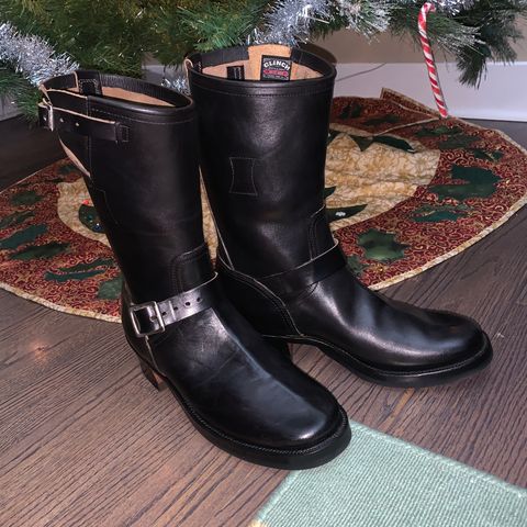 Clinch Engineer Boots 11-Inch Height in Black Overdyed Horsebutt