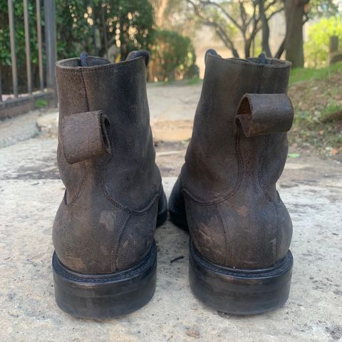 Edward Green Galway in Black Waxed Suede
