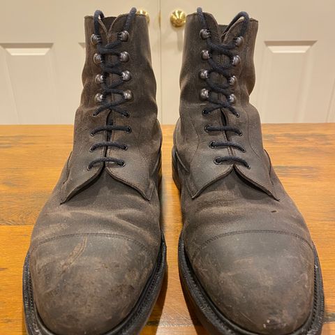 Edward Green Galway in Black Waxed Suede