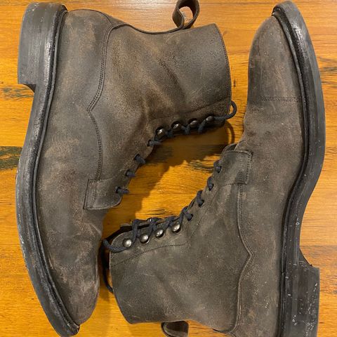 Edward Green Galway in Black Waxed Suede
