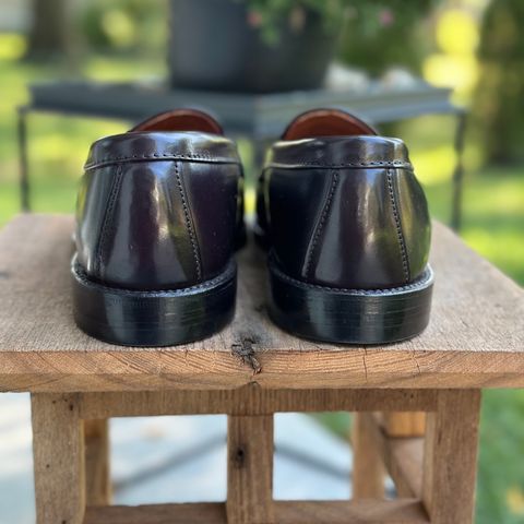 Alden Leisure Handsewn Penny Loafer in Horween Color 8 Shell Cordovan