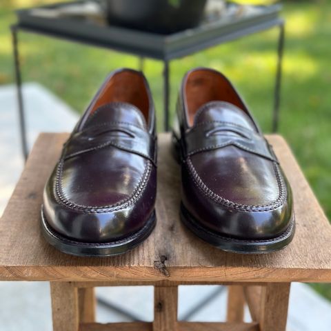 Alden Leisure Handsewn Penny Loafer in Horween Color 8 Shell Cordovan