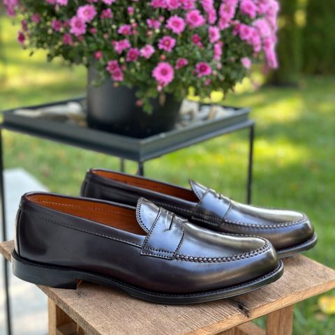Alden Leisure Handsewn Penny Loafer in Horween Color 8 Shell Cordovan