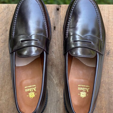 Alden Leisure Handsewn Penny Loafer in Horween Color 8 Shell Cordovan
