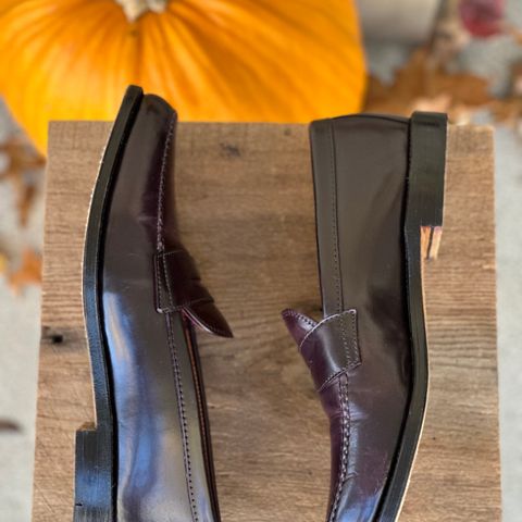Alden Leisure Handsewn Penny Loafer in Horween Color 8 Shell Cordovan