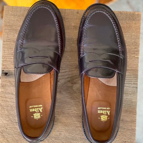 Alden Leisure Handsewn Penny Loafer in Horween Color 8 Shell Cordovan