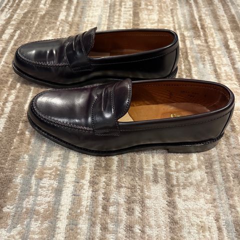 Alden Leisure Handsewn Penny Loafer in Horween Color 8 Shell Cordovan