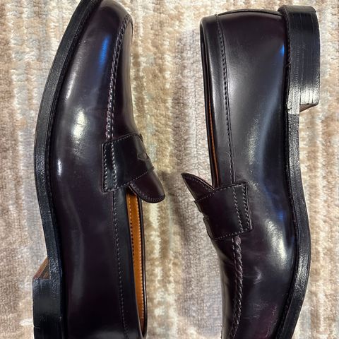 Alden Leisure Handsewn Penny Loafer in Horween Color 8 Shell Cordovan