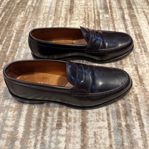 Alden Leisure Handsewn Penny Loafer in Horween Color 8 Shell Cordovan