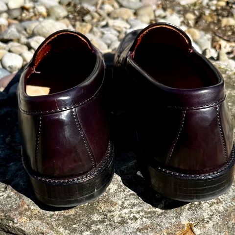 Alden Leisure Handsewn Penny Loafer in Horween Color 8 Shell Cordovan
