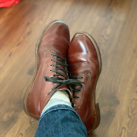 View photo of Wolverine 1000 Mile Plain-Toe Boot in Horween Color 8 Chromexcel