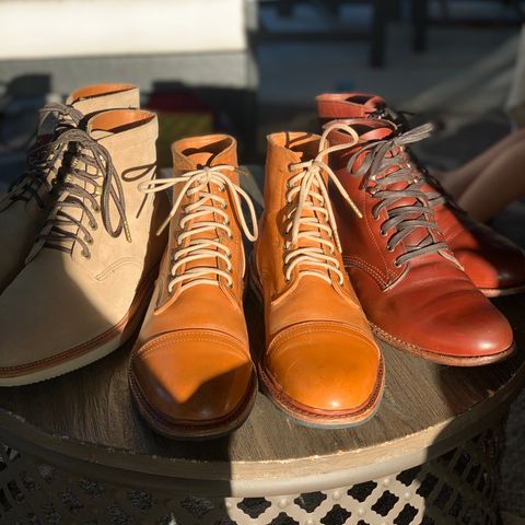 View photo of Wolverine 1000 Mile Plain-Toe Boot in Horween Color 8 Chromexcel