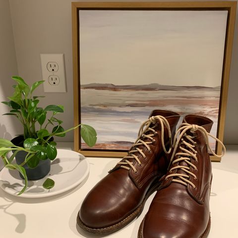 View photo of Wolverine 1000 Mile Plain-Toe Boot in Horween Color 8 Chromexcel